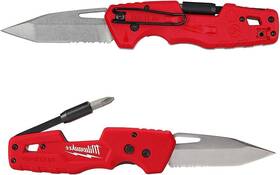 Milwaukee 045242659128 Fastback Folding Utility Knife With Blade Multifunctionality Red-black
