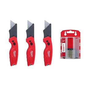 Milwaukee 313036434474 Fastback Compact Folding Utility Knife 3-piece With Blade 50-pack