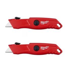 Milwaukee 445009195174 Self-retracting Utility Knife With Carton Blade 2-pack