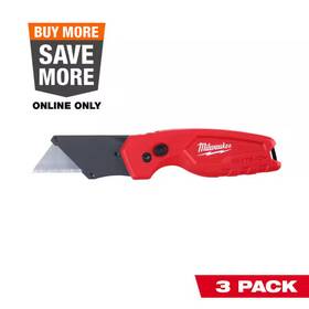 Milwaukee 445024025074 Fastback Compact Folding Utility Knife General Purpose Blade 3-pack