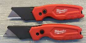 48-22-1500 Milwaukee Lot Of 2 Fastback Folding Utility Knife - Red