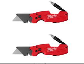 48-22-1505d Milwaukee Fastback 6-in-1 Folding Utility Knives With General Purpose Blade 2-pack New