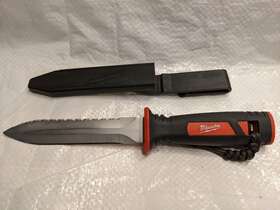 Milwaukee 48-22-1920 11 Inch Duct Knife Double Edged Stainless Steel With Sheath Milwaukee 48-22-1920 11 Inch Duct Knife Double Edged Stainless Steel With Sheath