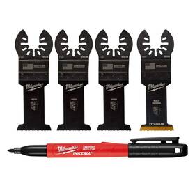49-25-1103w-48-22-3100 Milwaukee 1-3/8 Inch Multi-tool Oscillating Blade Set 4-piece And 1 Inkzall Black Fine 49-25-1103w-48-22-3100 Milwaukee 1-3/8 Inch Multi-tool Oscillating Blade Set 4-piece And 1 Inkzall Black Fine