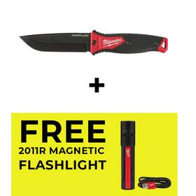 48-220928 Milwaukee 5478 Hardline Fixed Blade Knife 5 Inch And Magnetic Flashlight 2011r