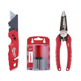 Milwaukee 711181843965 Fastback Folding Utility Knife With Blade Storage And 50-pack General Purpose Ut