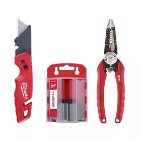 Milwaukee 744110080674 Fastback Folding Utility Knife With Blade Storage And 50-pack General Purpose Ut