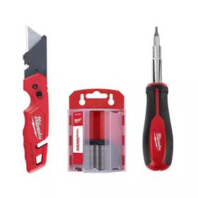 Milwaukee 744110849431 Fastback Folding Utility Knife With Blade Storage And 50-pack General Purpose Ut