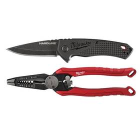 Milwaukee 888234579758 2.5 Inch Pocket D 2 Steel Smooth Blade Folding Knife With 7-in-1 Pliers -pc