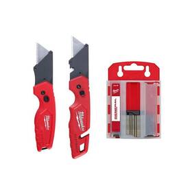 Milwaukee 889611991101 Fastback Folding Utility Knife Set 2-piece With Blade 50-pack