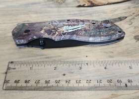 R158 Milwaukee Spring Assist Fastback Folding Knife - Camouflage Great Condition