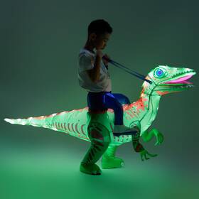 Minetom 313037844821 Inflatable Dinosaur Costume With Led Lights Vivid Funny Hallo