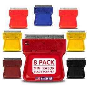Hu-xi-89 Miniscraper Original Mini Razor Scrapers 8 Pack U.s. Made For Scraping Off Paint Decals