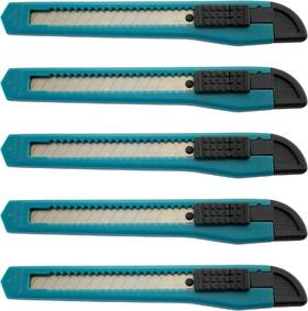 Motoproducts 313110711750 5 Turquoise Blue Small Retractable Utility Knife Wholesale Inch Manual Lock Bo