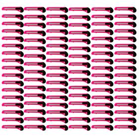Motoproducts 687765683244 100x Bulk Utility Knife Box Cutters Snap Off Blade Neon Pink
