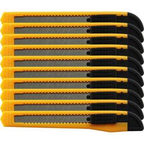 Motoproducts 713382587082 10x Bulk Small Yellow Utility Knife Box Cutters Snap Off Blade 9mm