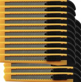 Motoproducts 713382587099 25x Bulk Small Yellow Utility Knife Box Cutters Snap Off Blade 9mm