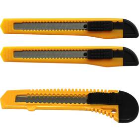 Motoproducts 810098435604 Yellow Retractable Utility Knife Manual Lock 2 Small 5 Inch 1 Big 6 Box