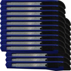 Motoproducts 811703029911 20 Blue Utility Knife Box Cutters Heavy Duty Industrial Strength