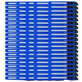 Motoproducts 811703029935 100 Bulk Blue Utility Knife Box Cutters Heavy Duty Industrial Strength