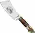 Mr815 Marbles Cleaver Knife Steel 7.125 Blade Brown Leather Handle Stag Crown 871373008159