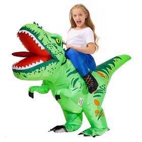 0082 Mt Mengtong Halloween Costume Inflatable Dinosaur Kids 3y Green