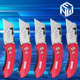 Npm65852 Newpoint Motor 5x Handy Foldable Safety Pocket Utility Knife With Locking Mechanism 10 Blades