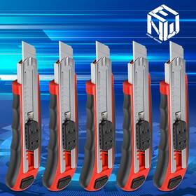 Npm65853 Newpoint Motor 5x Snap-off Blade Locking Retractable Utility Knife Cutter Tool With Spare Blades