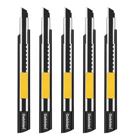 E1373a Nobrand 5pcs Self-lock Cutter With 9mm Snap Off Blades And 60 Black E1373a Nobrand 5pcs Self-lock Cutter With 9mm Snap Off Blades And 60 Black