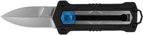 Ks1190 Nobrand 1.9 Inch Spear Point Blade Manual Opening Sliding Button Lock Black