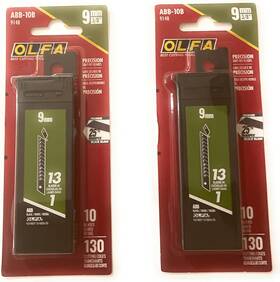 Abb-10b North America 313114768781 9148 9mm Ultrasharp Black Snap-off Blade 10-pack 2 Pack