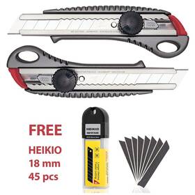L-550gp Nt Cutter 2 Pcs Heavy Duty Contoured Grip Screw Lock Utility Knife 18mm
