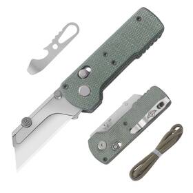 Oknife 977370477067 Otacle U1 Folding Utility Knife Quick Change Box Cutter With Rail Lock Edc