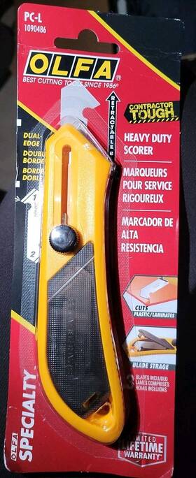 1090486 Olfa Pc-l Plastic/laminate Heavy-duty Ratchet-lock Cutter #1090486 1090486 Olfa Pc-l Plastic/laminate Heavy-duty Ratchet-lock Cutter #1090486