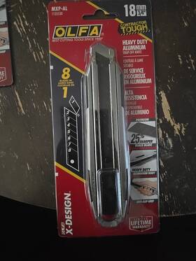 1135530 Olfa Mxp-al 18mm Heavy-duty Aluminum Utility Knife Cutter