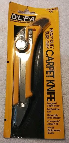 Olfa 200015 Model #200015 Ol Heavy Duty Sure Grip Carpet Knife
