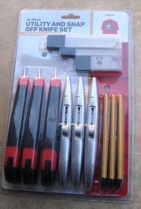 Olfa 901165121530 39 Piece Large Small Cutter 10 Metal Extra Blades Yellow New Olfa 901165121530 39 Piece Large Small Cutter 10 Metal Extra Blades Yellow New