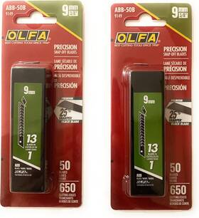 Abb-50b Olfa Notrh Amaerica 445023030000 O L F A 9149 9mm Ultrasharp Black Snap-off Blade 50-pack 2pack