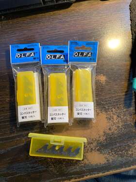189b Olfa Xb57 Lot Of 60 - 4 Pk Hand Compass Cutter Spare Blade 57b Fit Graphtec 189b Olfa Xb57 Lot Of 60 - 4 Pk Hand Compass Cutter Spare Blade 57b Fit Graphtec