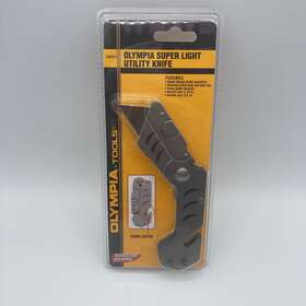 1187217 Olympia Tools Super Light Utility Knife Twine Cutter Folding Stainless Steel New