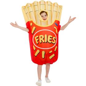 10-12yrs One Casa 80592 Inflatable Costumes For Kids Blow Up French Fries Red