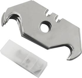 Opfiue 313023940988 50pcs Utility Hook Blades Steel Razor Safety Horn Knife Storage Bo