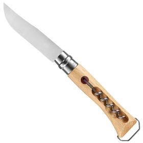 002578 Opinel No. 10 Stainless Steel Corkscrew Wine And One Size Natural Beechwood