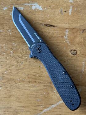 Outdoor Edge 743404702346 Vx230b Razor Vx2 Edc 3 Inch Folding Knife Black Texture G10 Handle Used
