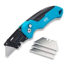 Ox 060530357390 Tools Pro Heavy Duty Fixed Blade Folding Knife With Easy Change Button - Q Ox 060530357390 Tools Pro Heavy Duty Fixed Blade Folding Knife With Easy Change Button - Q