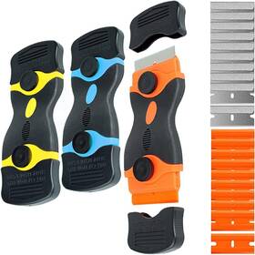 Hu-xi-201  Pafowo 3 Pack Double Edge Razor Blade Scraper Set With 20 Pcs Replacement