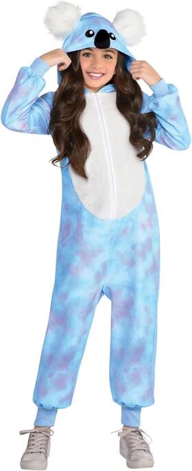 8405426 Party City Koala Zipster Halloween Costume For Girls Plush Large 12-14