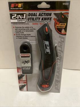 W689 Performance Tool 2 In 1 Safety Dual Action Utility Knife