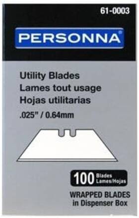 61-0003-0000 Personna Heavy Duty Utility Blade 100 Blades