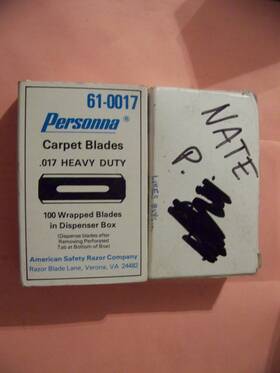 61-0017 Personna New 100 Usa Made Carpet Blades Free Shipping Us Only 61-0017 Personna New 100 Usa Made Carpet Blades Free Shipping Us Only